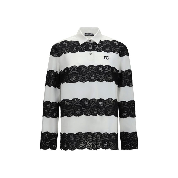 Dolce & Gabbana White Cotton Polo Shirt