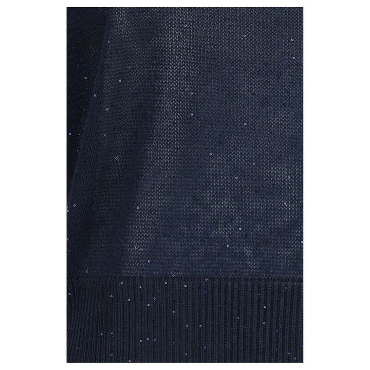 Brunello Cucinelli Blue Cotton Sweatshirt