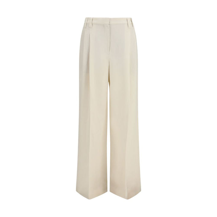 Brunello Cucinelli Beige Viscose Casual Pants