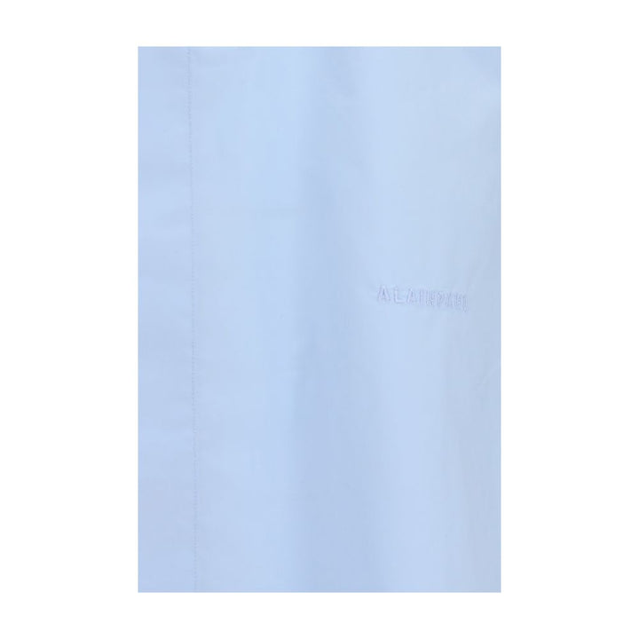 ALAINPAUL Blue Cotton Shortsleeve Shirt