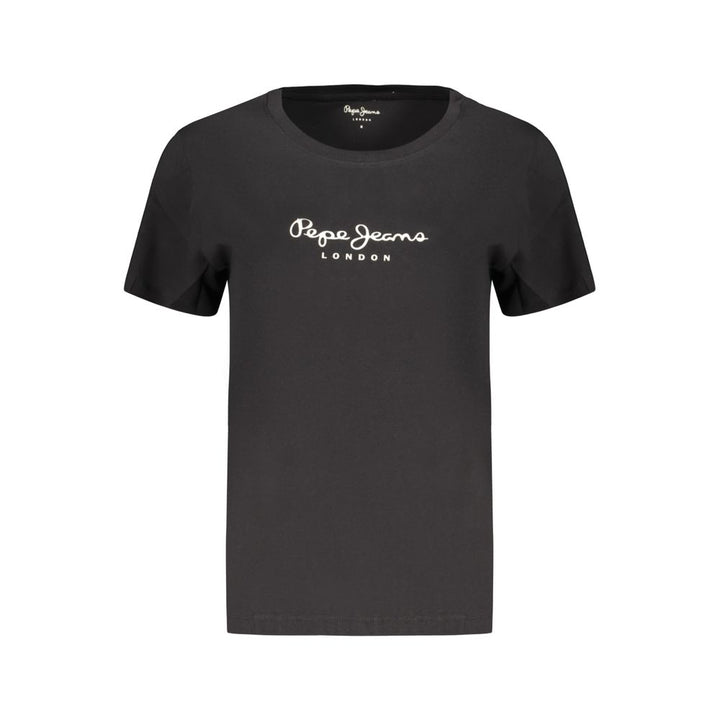 Pepe Jeans Black Cotton Women's TShirt