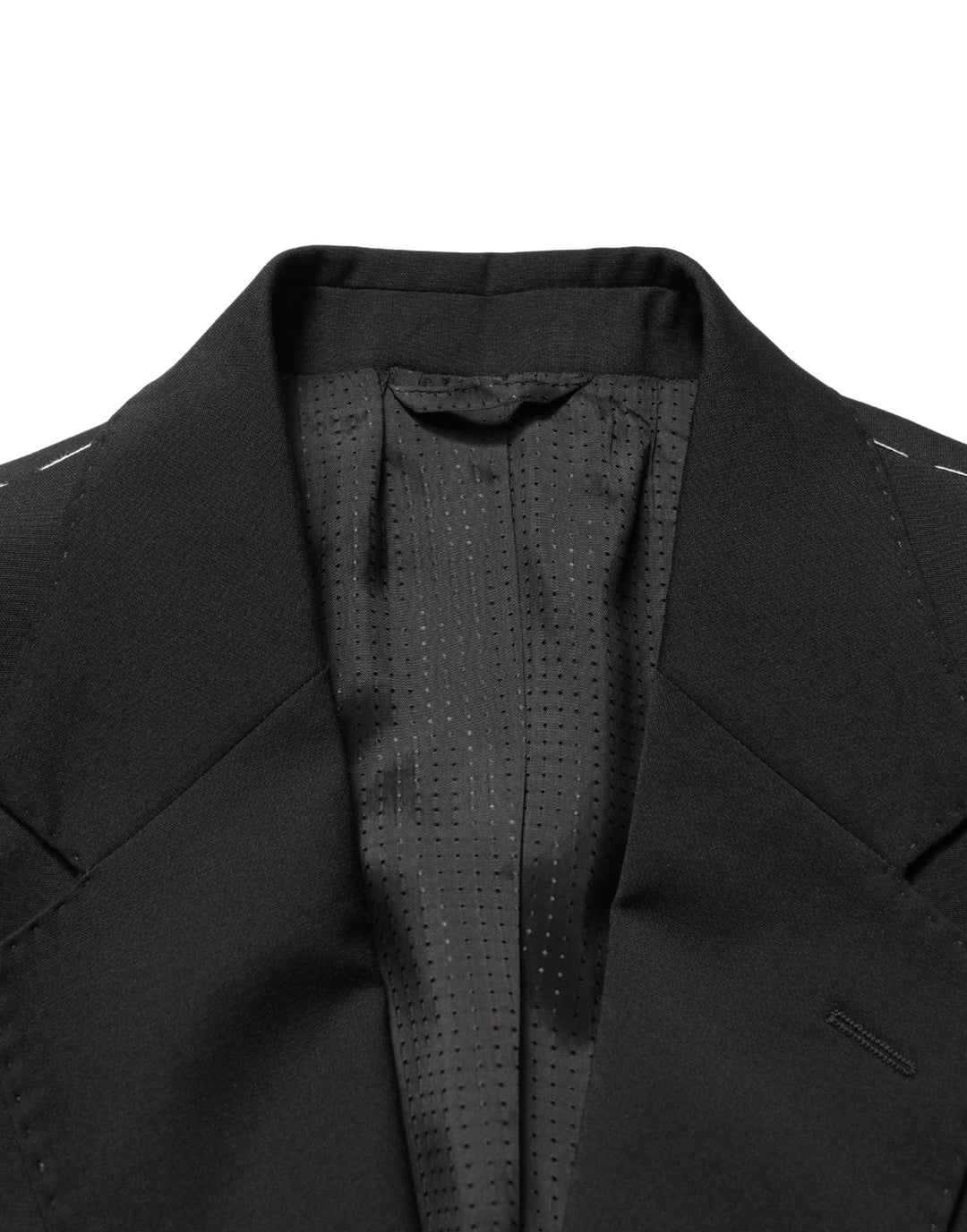 Dolce & Gabbana Black Polyester 2 Buttons Men Suit Jacket