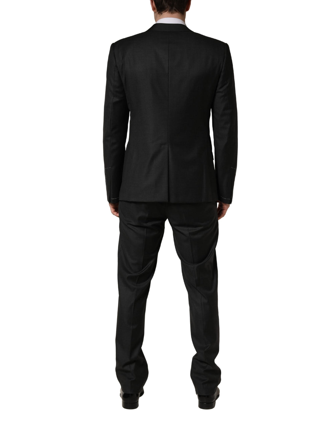 Dolce & Gabbana Black Wool Slim Fit Formal 3 Piece Men Suit