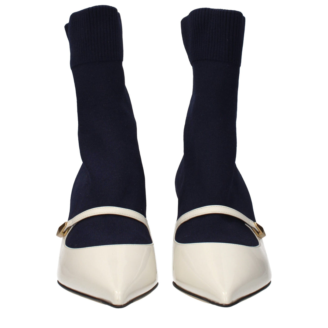 Jimmy Choo Blue Fabric Ankle Boots