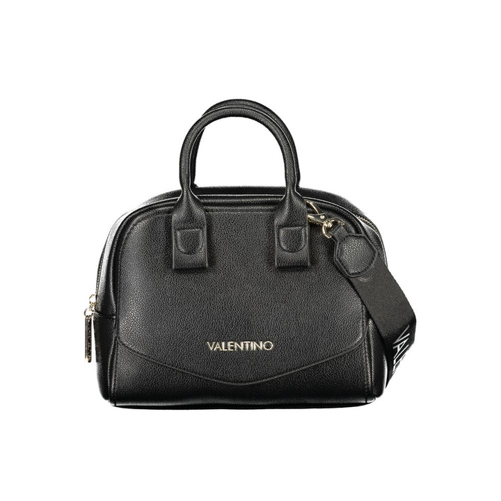 Mario Valentino Black Synthetic Leather Women's Bag with Shoulder Strap