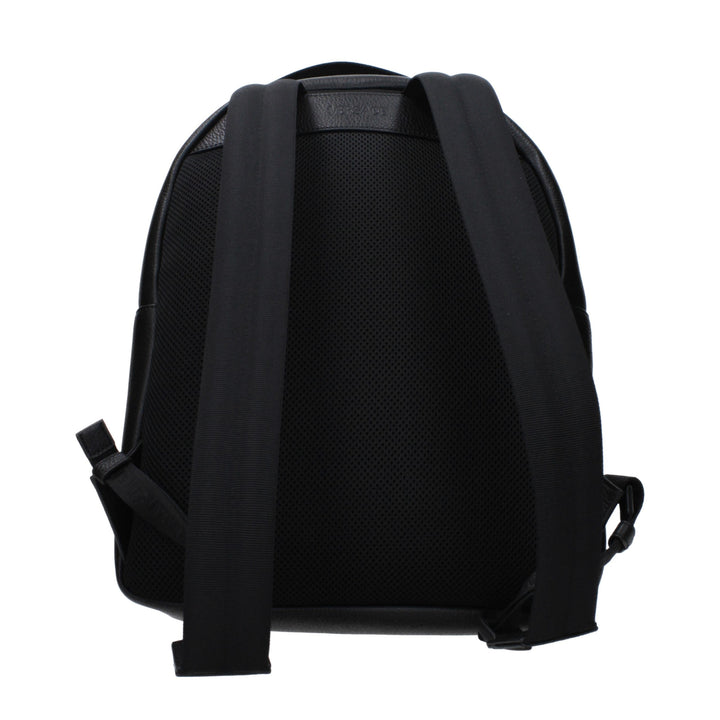 Versace Black Leather Backpack