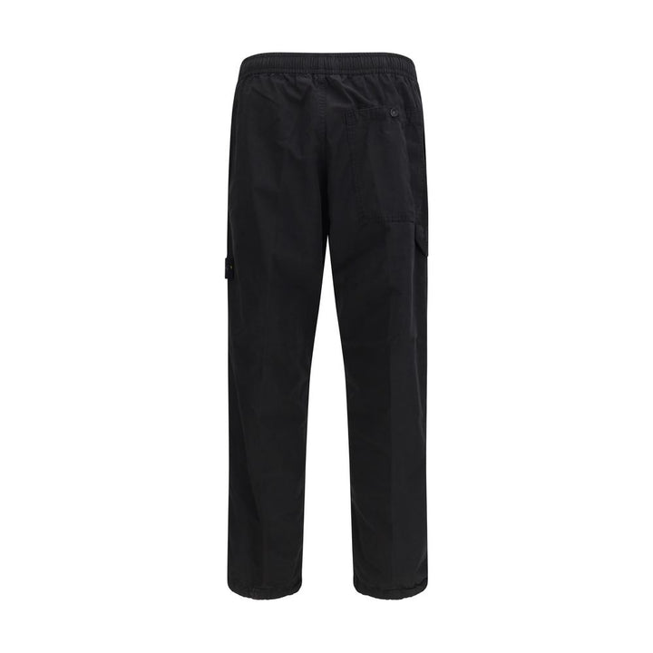 Stone Island Black Cotton Cargo Pants