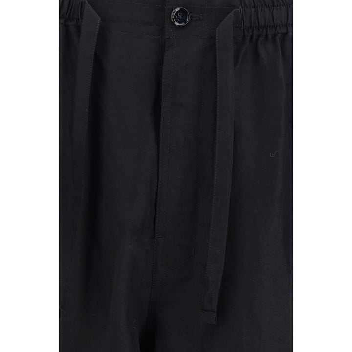 Lemaire Black Linen Bottoms Sleepwear