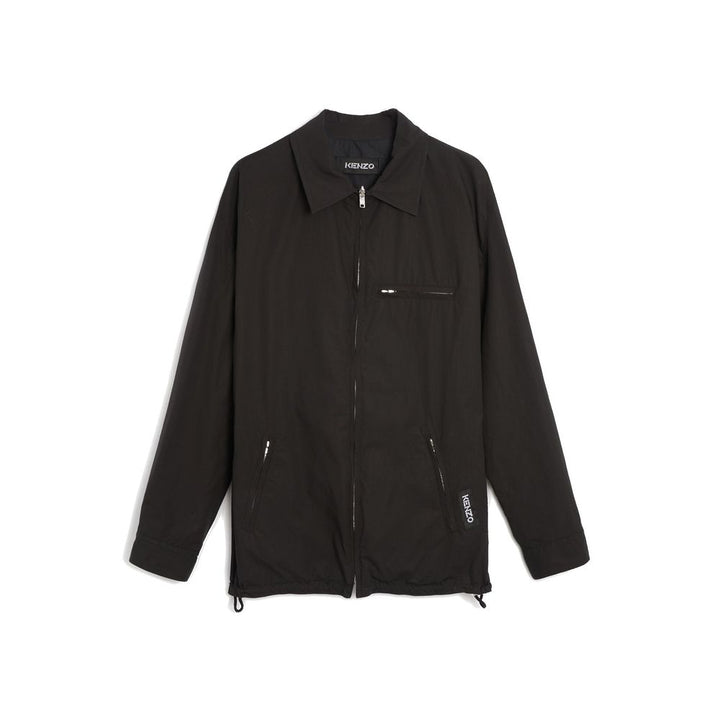 Kenzo Black Cotton Full-Length Jacket