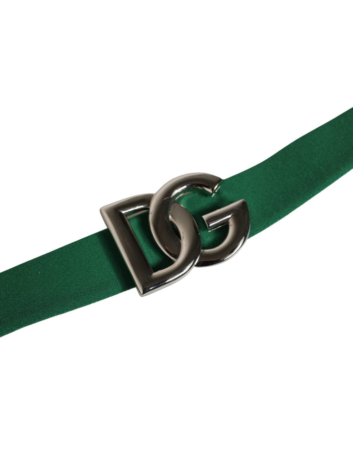 Dolce & Gabbana Green Logo Plaque Nylon Brief Panty Underwear