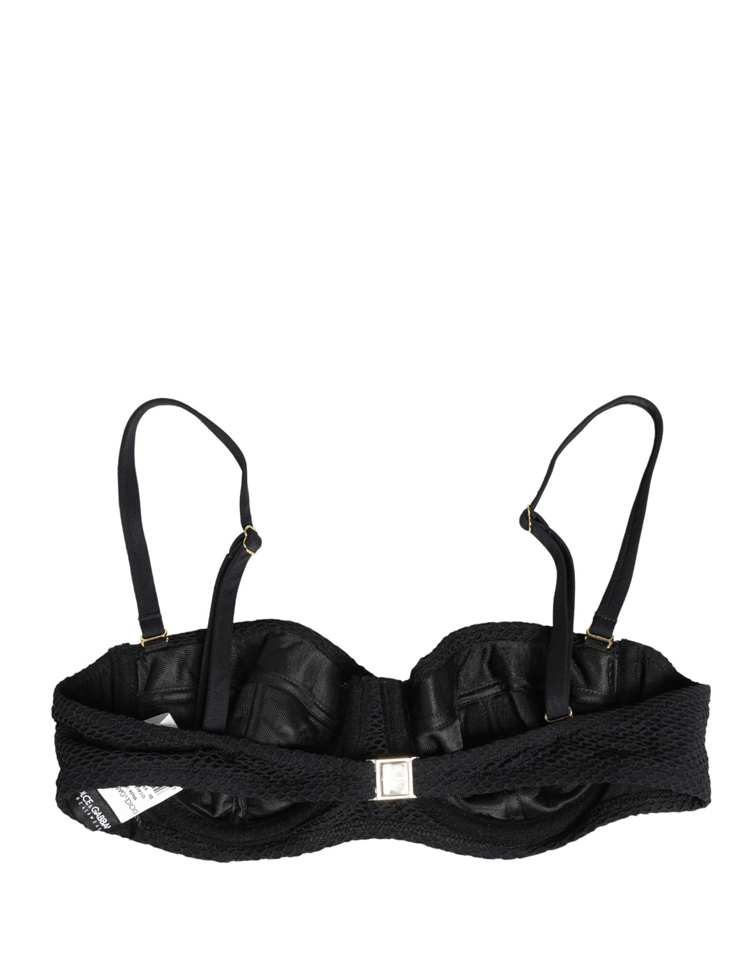 Dolce & Gabbana Black Nylon Padded Balconnet Brassiere Underwear