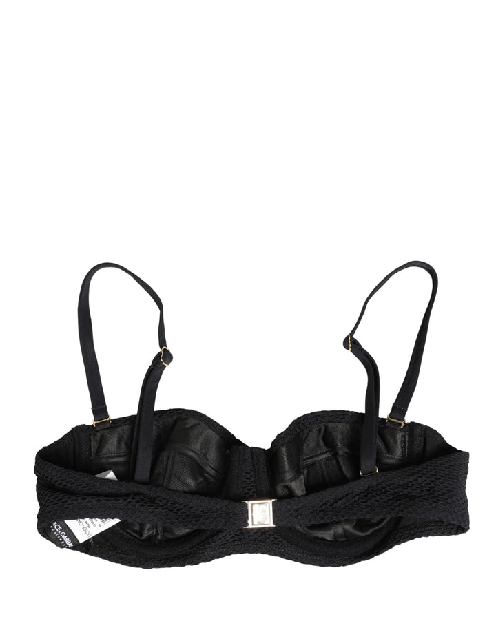 Dolce & Gabbana Black Nylon Padded Balconnet Brassiere Underwear