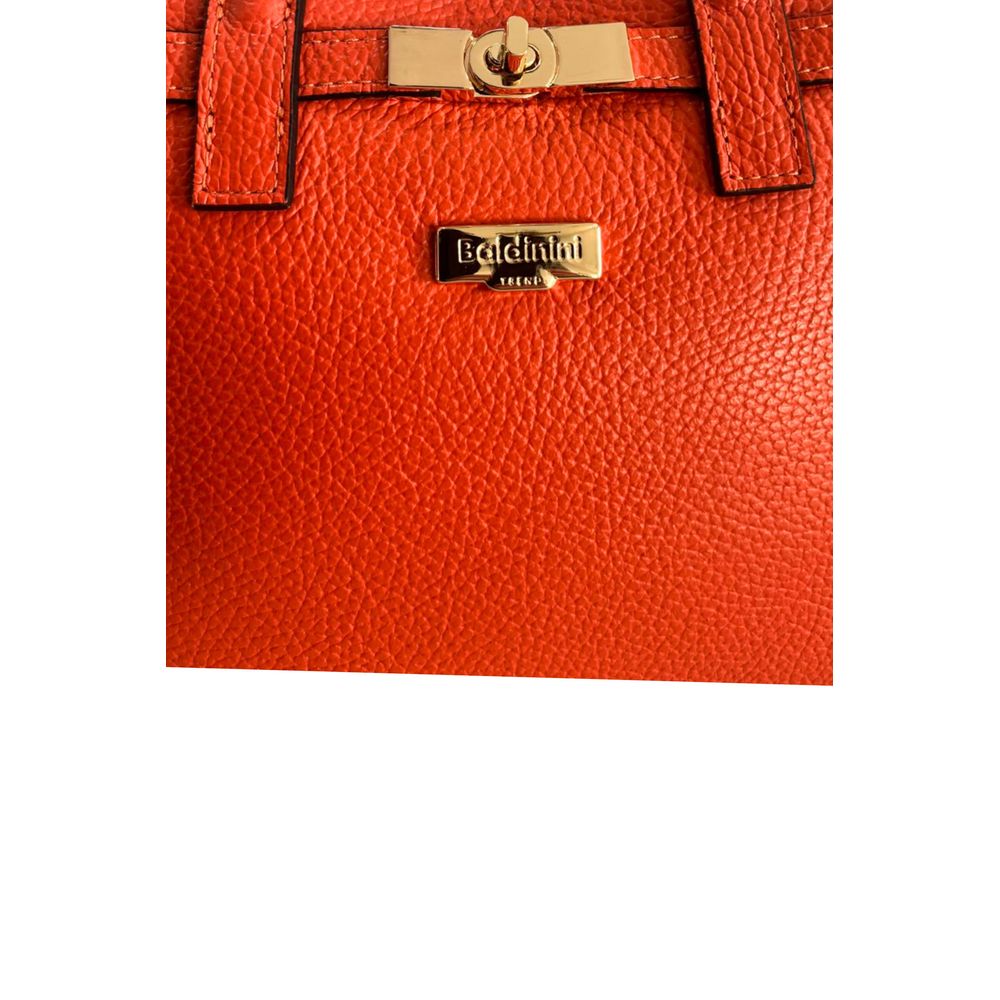 Baldinini Trend Orange Leather Women Handbag