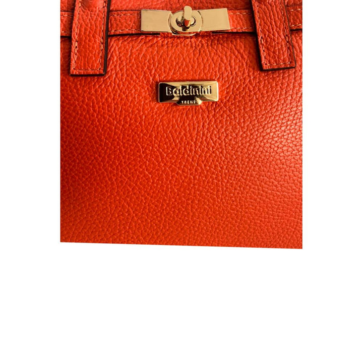 Baldinini Trend Orange Leather Women Handbag