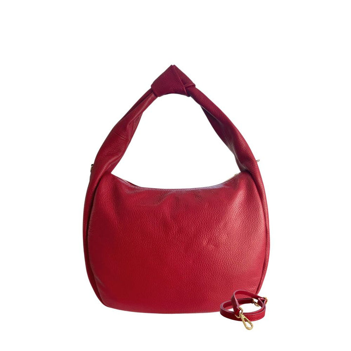 Baldinini Trend Red Leather Women Shoulder Bag