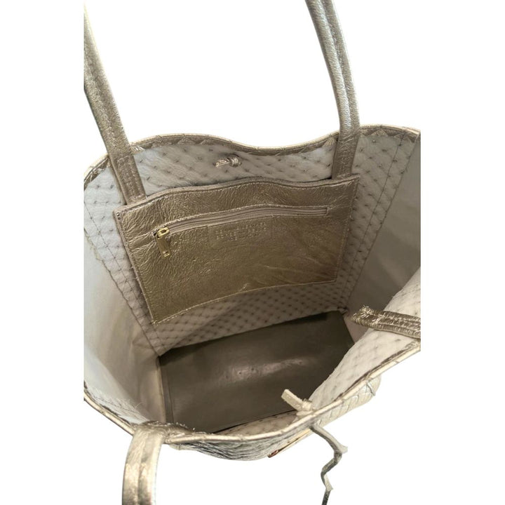 Baldinini Trend Gray Cowhide Clutch Bag