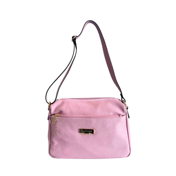 Baldinini Trend Pink Leather Women Crossbody Bag