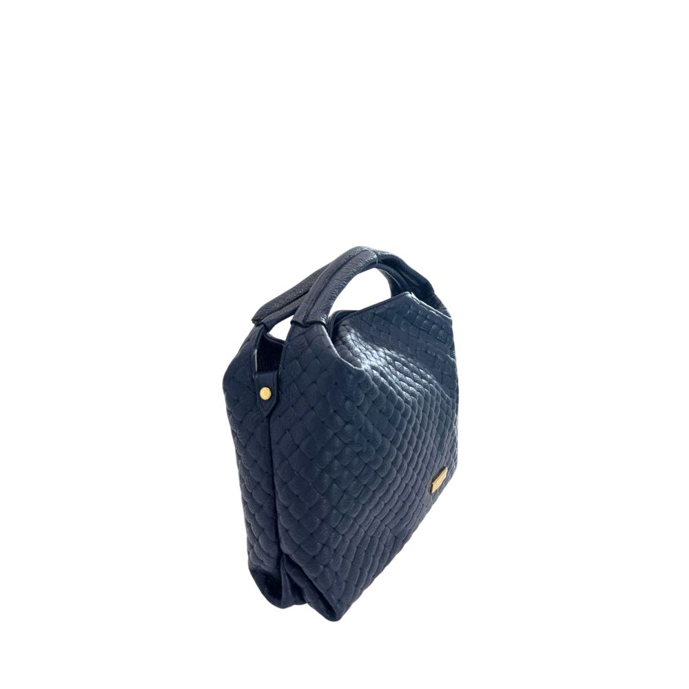 Baldinini Trend Blue Leather Women Handbag