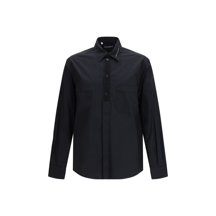Dolce & Gabbana Black Cotton Dress Shirt