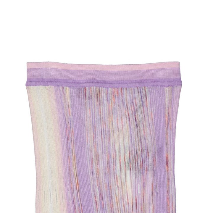 Missoni Purple Cotton Long Skirt