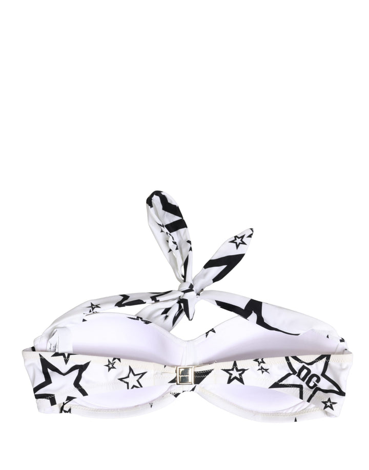 Dolce & Gabbana White Millennials Star Padded Bandeau Underwear