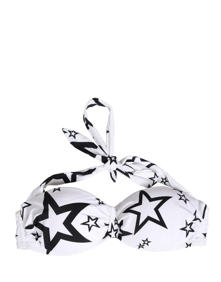 Dolce & Gabbana White Millennials Star Padded Bandeau Underwear