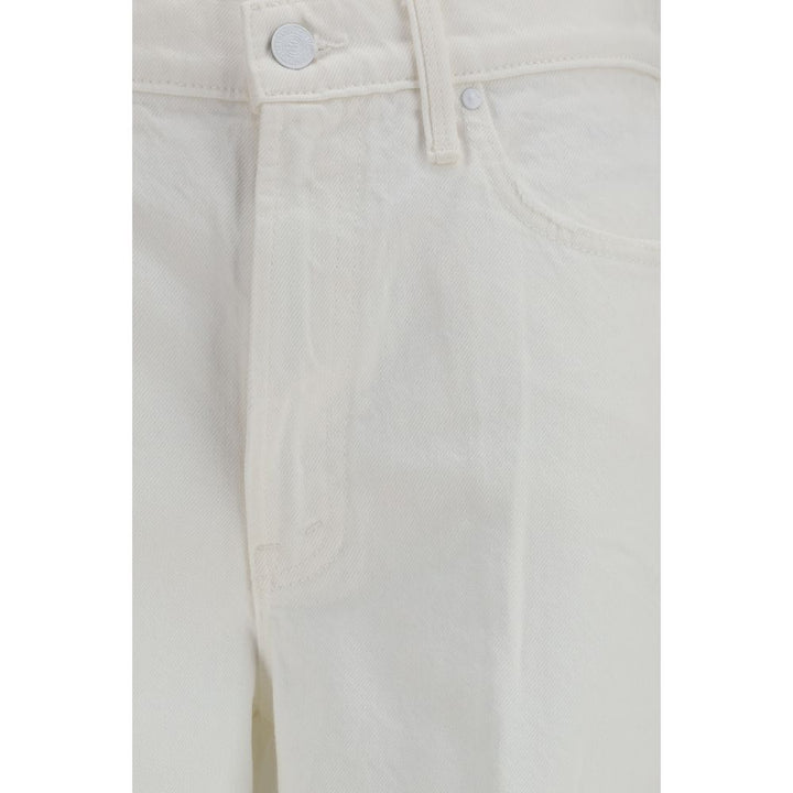 Mother Denim White Cotton Bootcut Jeans