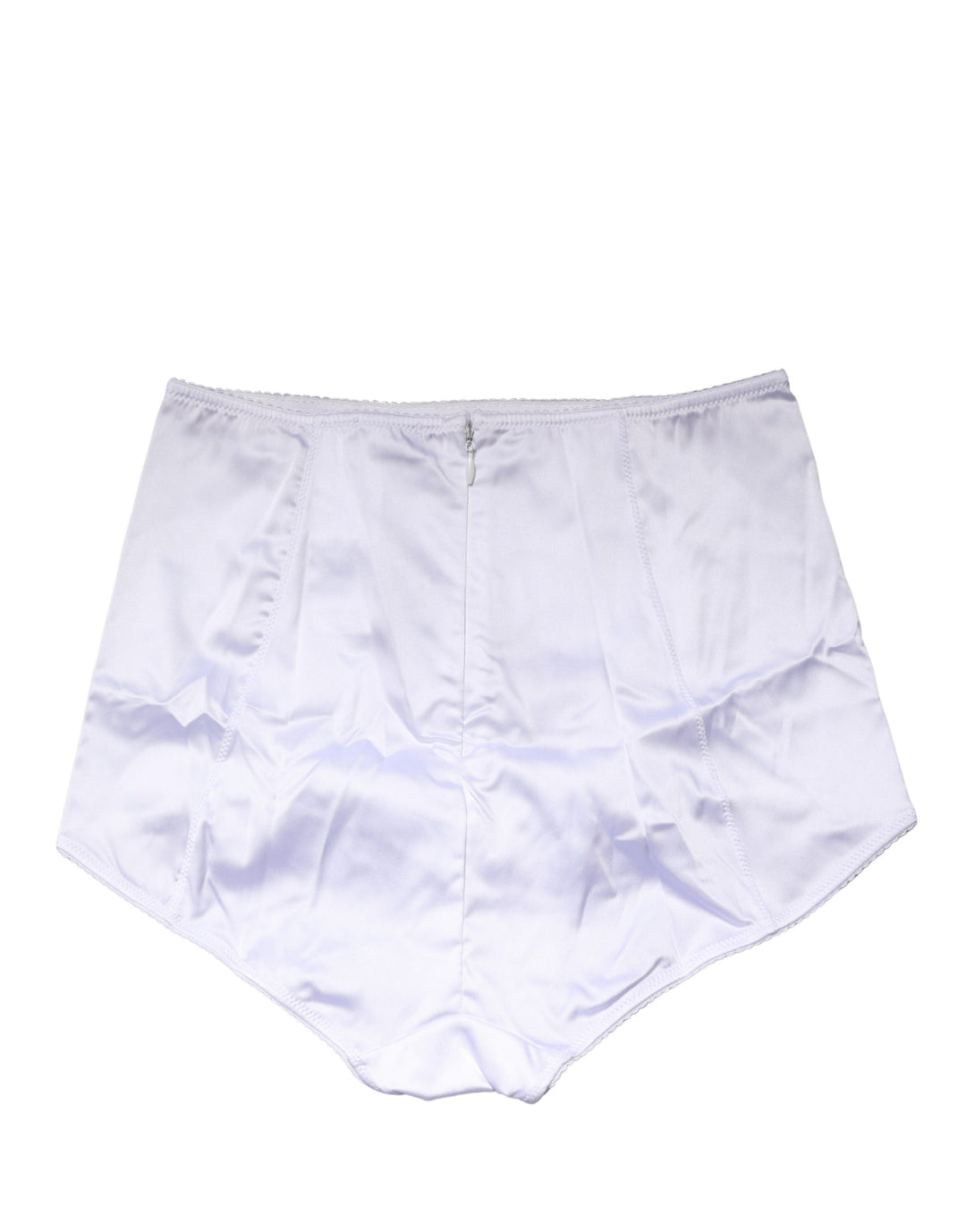 Dolce & Gabbana White Silk Blend High Waist Girdle Panty Underwear