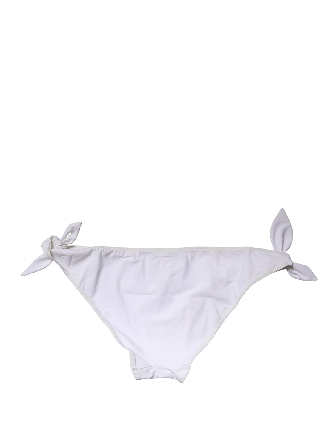 Dolce & Gabbana White Side-Tie Bikini Bottom Swimsuit Swimwear