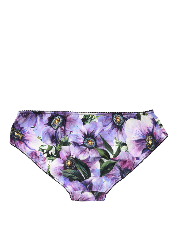 Dolce & Gabbana Multicolor Floral Mid Waist Brief Panty Underwear
