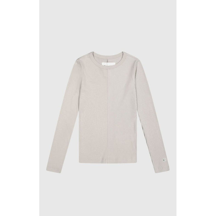 Champion White Cotton Long Sleeve T-Shirt