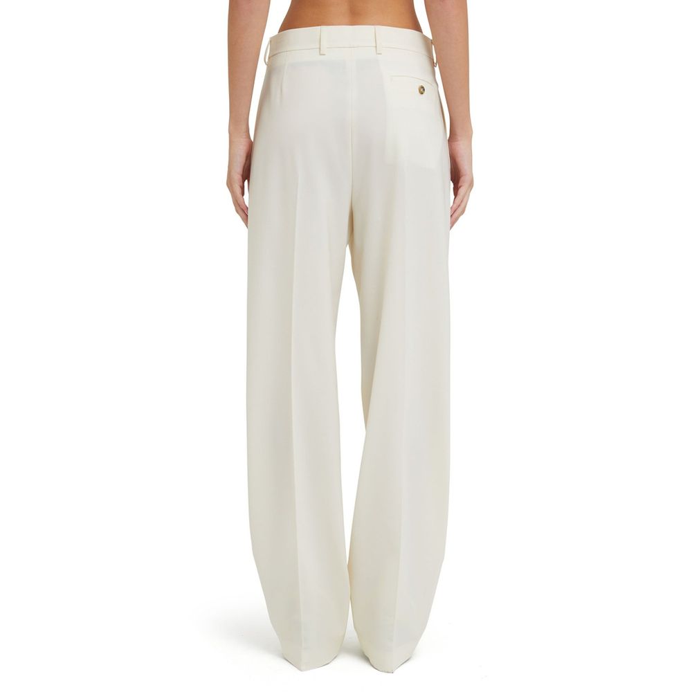 MSGM White Wool Casual Pants