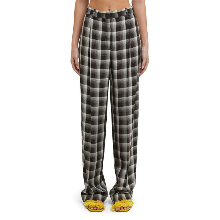 MSGM Brown Viscose Casual Pants