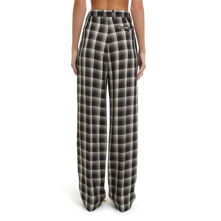 MSGM Brown Viscose Casual Pants