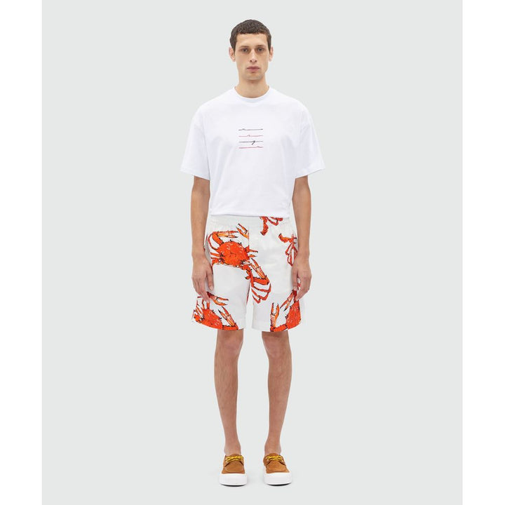MSGM White Cotton Bermuda Shorts
