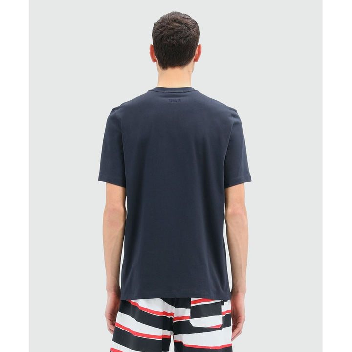 MSGM Blue Cotton T-Shirt