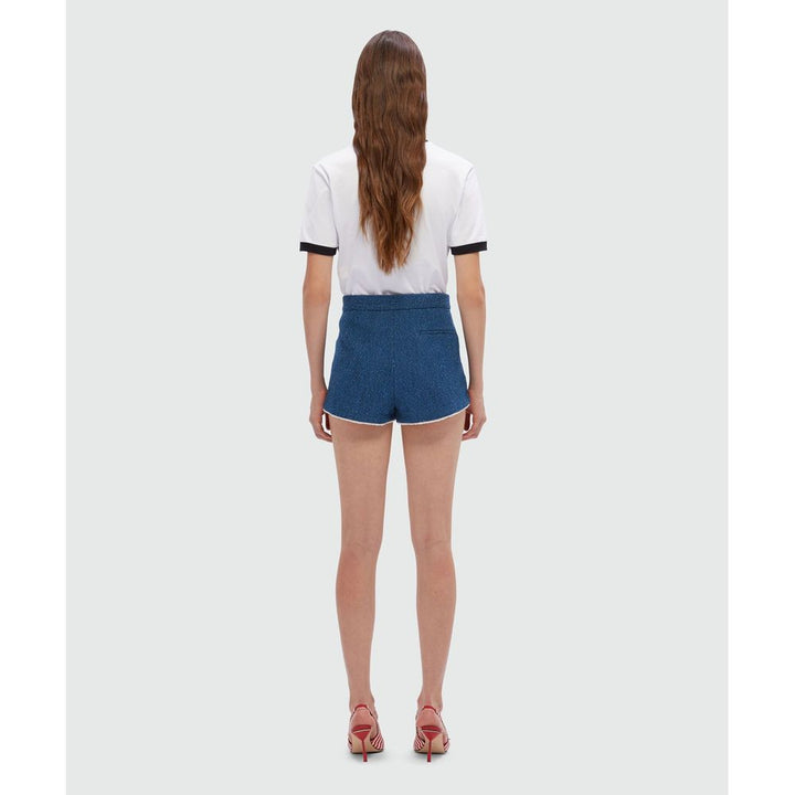 MSGM Blue Cotton Bermuda Shorts