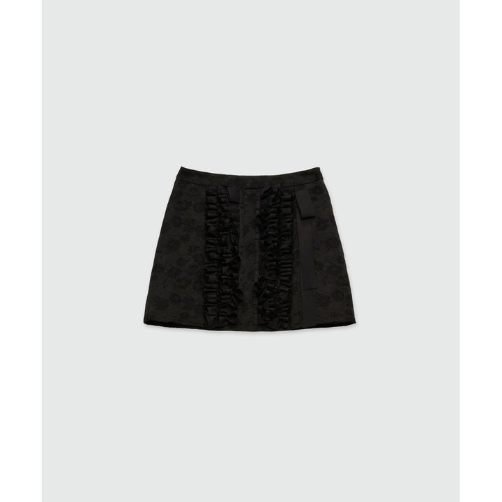 MSGM Black Polyester Mini Skirt