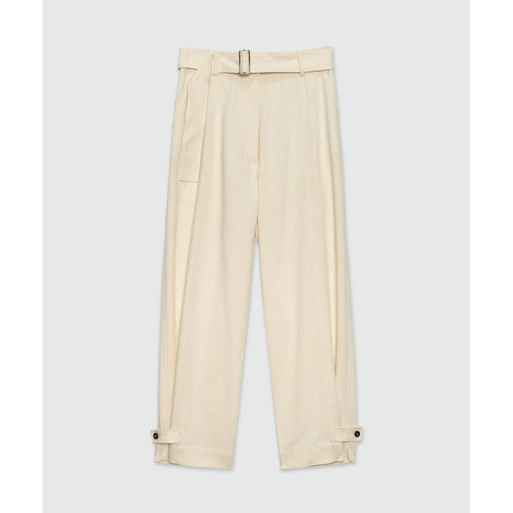 MSGM White Viscose Casual Pants