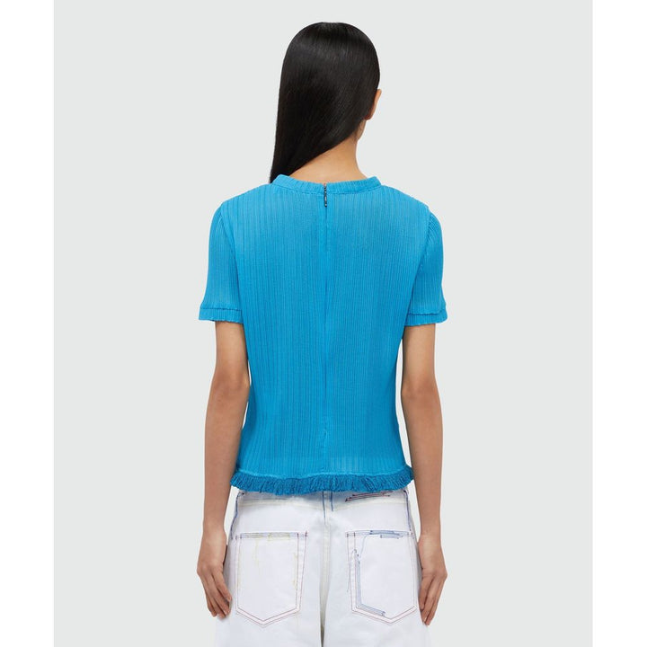 MSGM Turquoise Polyester Blouse