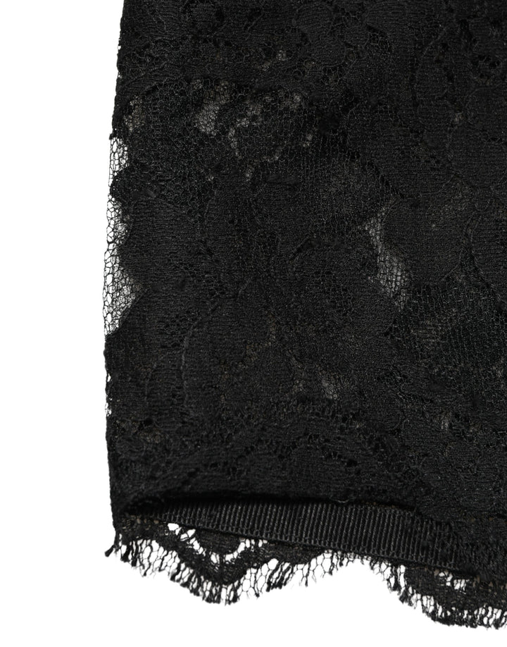 Dolce & Gabbana Black Lace Bandeau Bra Tube Top Underwear