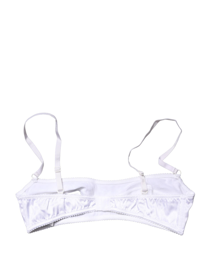 Dolce & Gabbana White Semi-Pad Underwire Balconette Bra Underwear