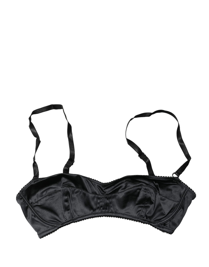 Dolce & Gabbana Black Semi-Pad Underwire Balconette Bra Underwear