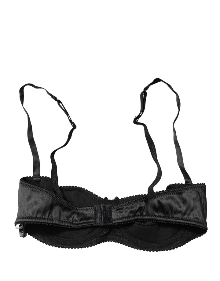 Dolce & Gabbana Black Semi-Pad Underwire Balconette Bra Underwear