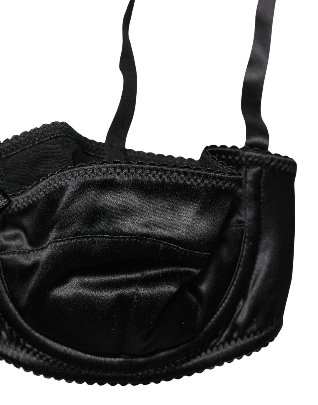 Dolce & Gabbana Black Semi-Pad Underwire Balconette Bra Underwear