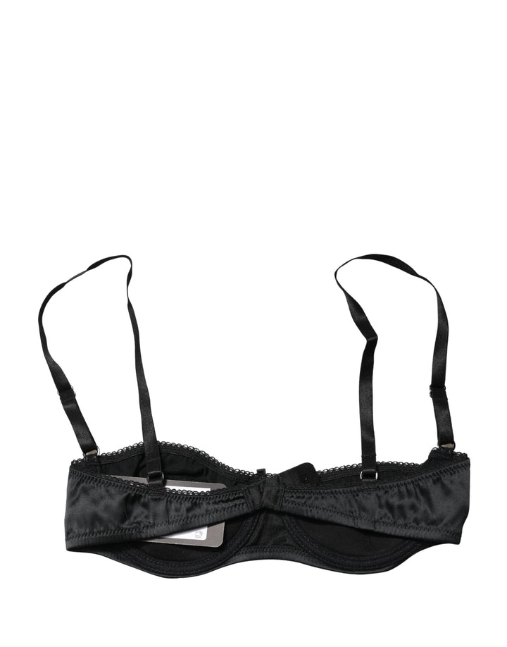 Dolce & Gabbana Black Semi-Pad Underwire Balconette Bra Underwear