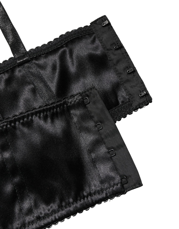 Dolce & Gabbana Black Semi-Pad Underwire Balconette Bra Underwear