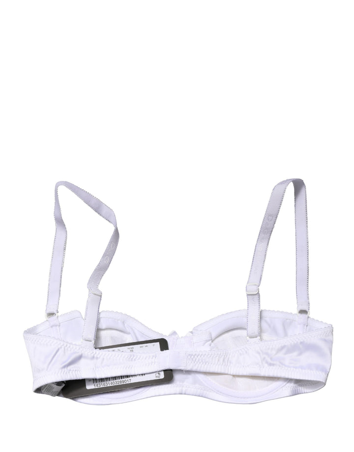 Dolce & Gabbana White Semi-Pad Underwire Balconette Bra Underwear
