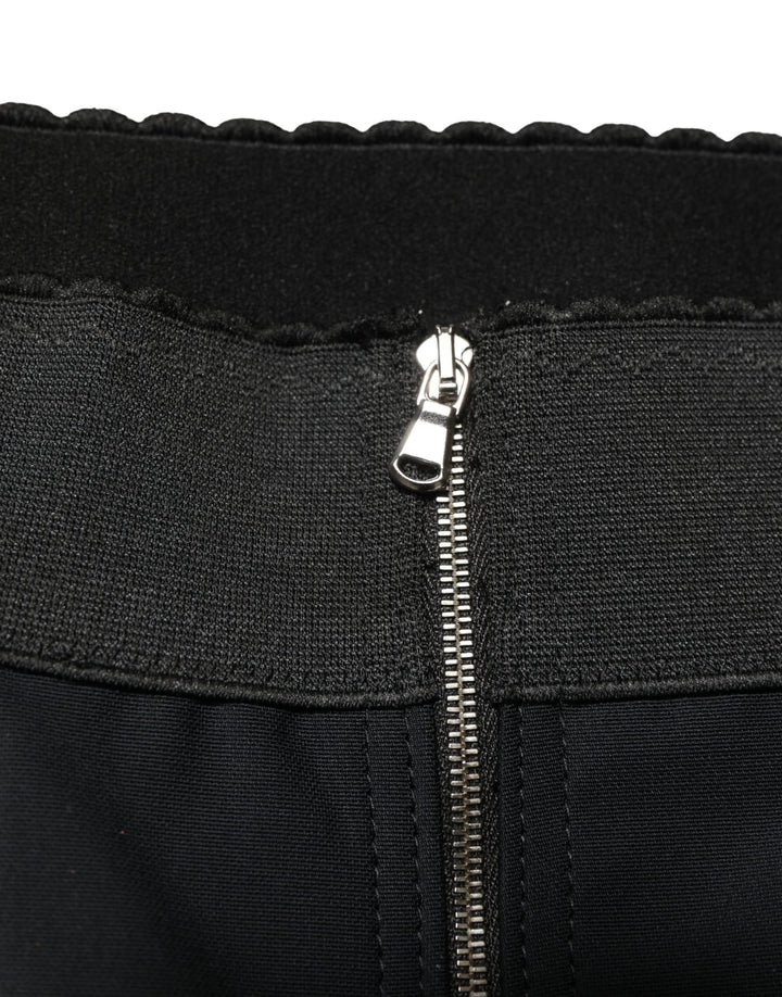 Dolce & Gabbana Black Silk Blend High Waist Girdle Panty Underwear