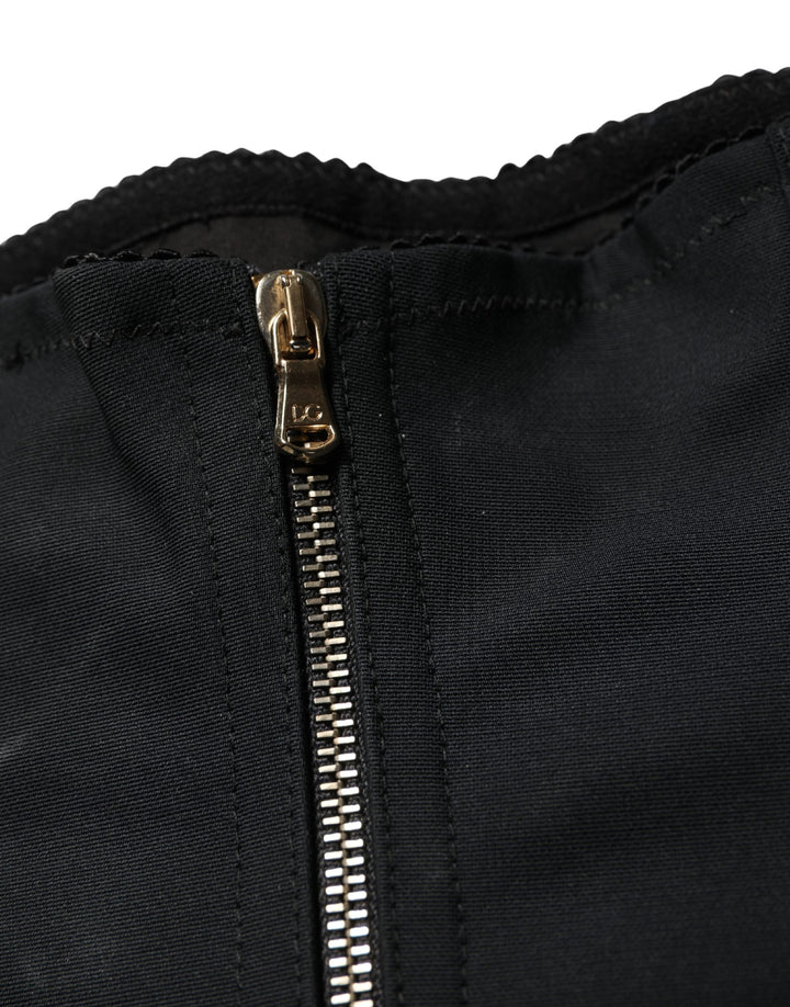 Dolce & Gabbana Black Silk Blend High Waist Girdle Panty Underwear